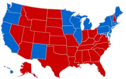 Red State Blue State Map