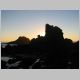 Sun Sets Behind Rock at Beach South of Shell Beach